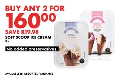 Soft Scoop Ice Cream 2L