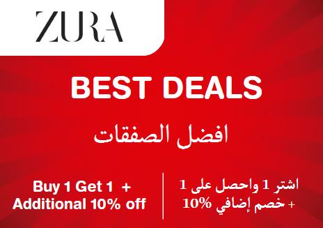 Buy 1 Get 1 + Additional 10% off on Zura Website