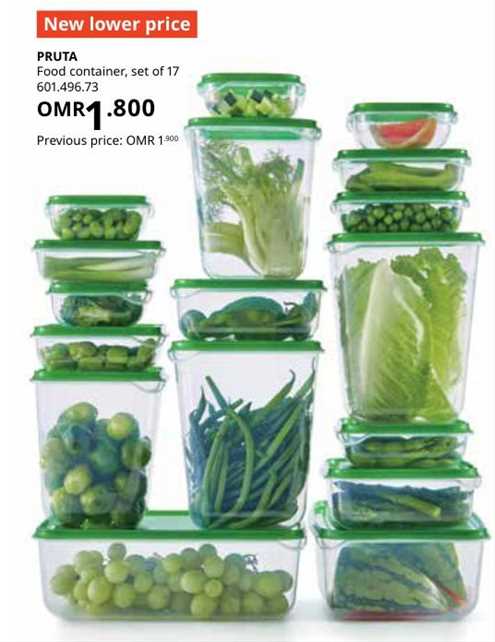 PRUTA Food container, set of 17