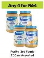 Purity 3rd Foods 200 ml Assorted Any 4