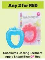 Snookums Cooling Teethers Apple Shape Blue OR Red Any 2