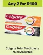 Colgate Total Toothpaste 75 ml Assorted Any 2