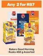 Bakers Good Morning Rusks 450 g Assorted