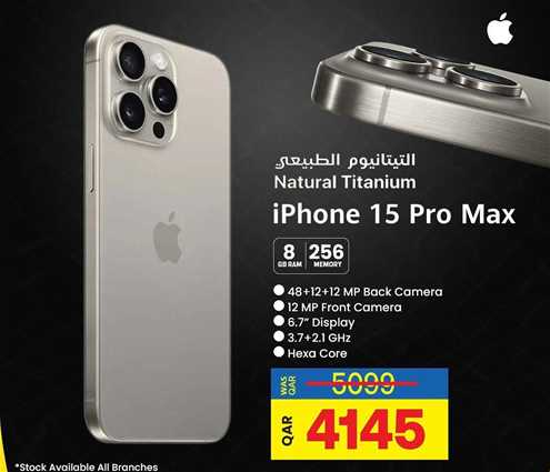 Natural Titanium Apple iPhone 15 Pro Max 256GB