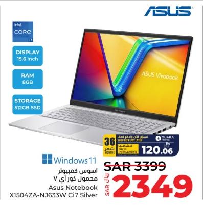Asus Notebook X1504ZA-NJ633W Ci7 Silver