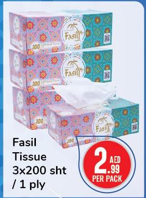 Fasil Tissue 3x200 sht / 1 ply 200