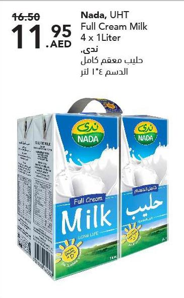 Nada, UHT Full Cream Milk 4 x 1 Liter
