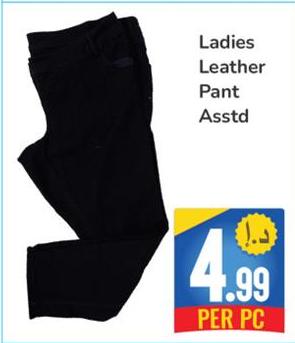 Ladies Leather Pant Asstd