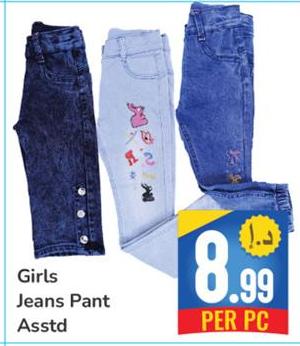 Girls Jeans Pant Asstd