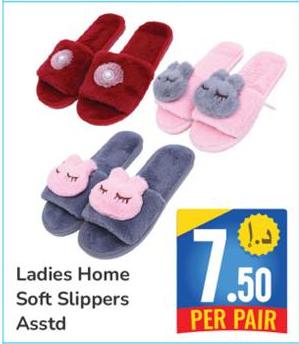 Ladies Home Soft Slippers Asstd