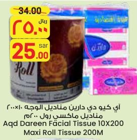 Aqd Dareen Facial Tissue 10X200 Maxi Roll Tissue 200M