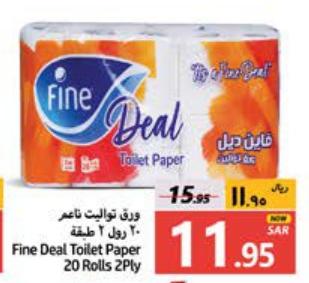 Fine Deal Toilet Paper 20 Rolls 2Ply