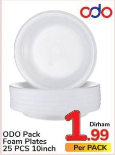 ODO Pack Foam Plates 25 PCS 10inch