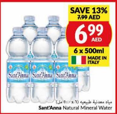 Sant'Anna Natural Mineral Water 6x500ml