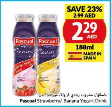 Pascual Strawberry/ Banana Yogurt Drink 188ml