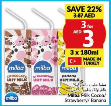 Milba Milk Cocoa/ Strawberry/Banana 3x180ml