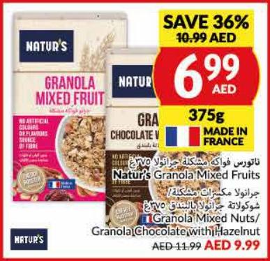 Natur's Granola Mixed Nuts/ Granola Chocolate with Hazelnut 375g