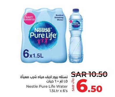 Nestle Pure Life Water 1.5Ltr x 6's