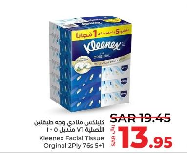 Kleenex Facial Tissue Orginal 2Ply 76s 5+1