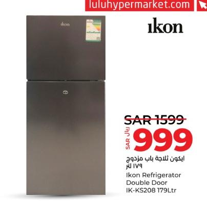 Ikon Refrigerator Double Door IK-KS208 179Ltr