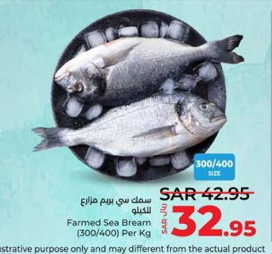 Farmed Sea Bream (300/400) Per Kg
