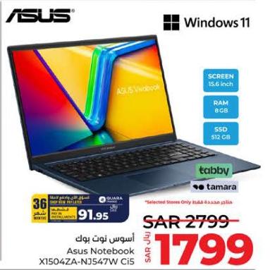 Asus Notebook X1504ZA-NJ547W CI5