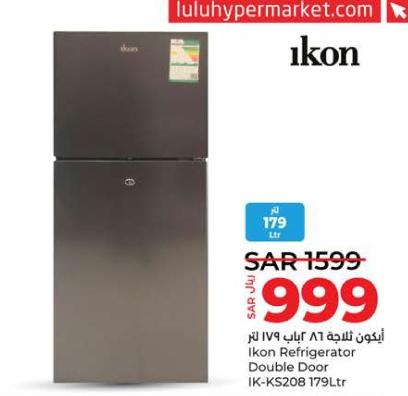 Ikon Refrigerator Double Door IK-KS208 179Ltr