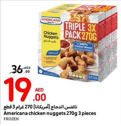 Americana chicken nuggets 270g 3 pieces FROZEN