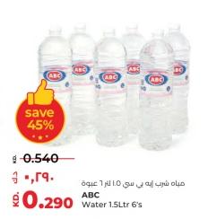 ABC Water 1.5Ltr 6's