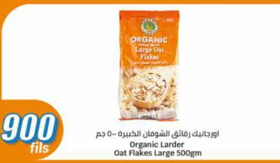 Organic Larder Oat Flakes Large 500gm