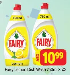 Fairy Lemon Dish Wash 750ml X 2p