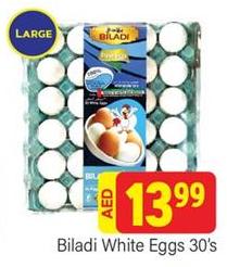 Biladi White Eggs 30's