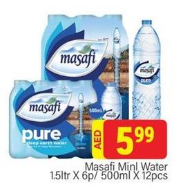 Masafi Minl Water 1.5ltr X 6p/ 500ml X 12pcs