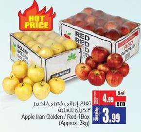 Apple Iran Golden/Red 1Box (Approx 3kg)