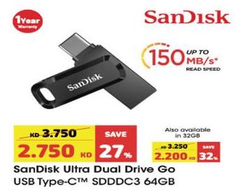 SanDisk Ultra Dual Drive Go USB Type-C SDDDC3 32 GB