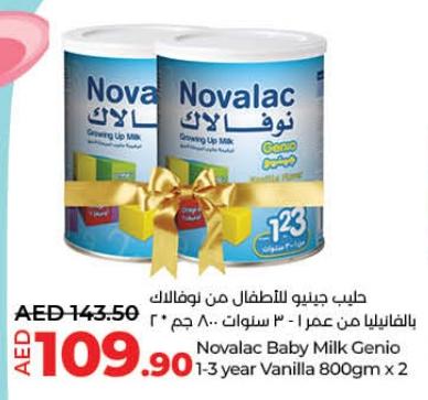 Novalac Baby Milk Genio 1-3 year Vanilla 800gm x 2