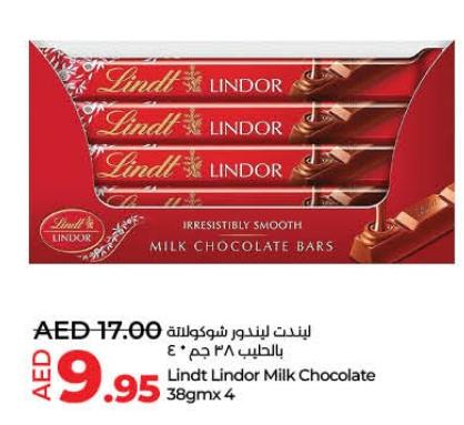 Lindt Lindor Milk Chocolate 38gmx 4