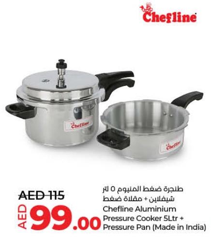 Chefline Aluminium Pressure Cooker 5Ltr + Pressure Pan (Made in India)