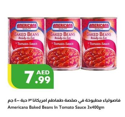 Americana Baked Beans In Tomato Sauce 3x400gm