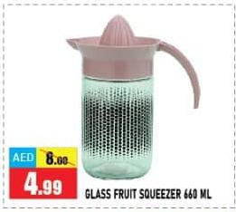 GLASS FRUIT SQUEEZER 660 ML