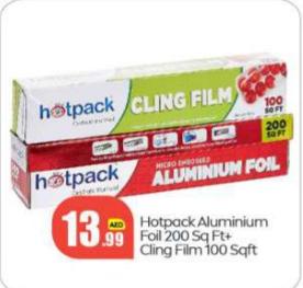 Hotpack Aluminium Foil 200 Sq Ft+ Cling Film 100 Sqft