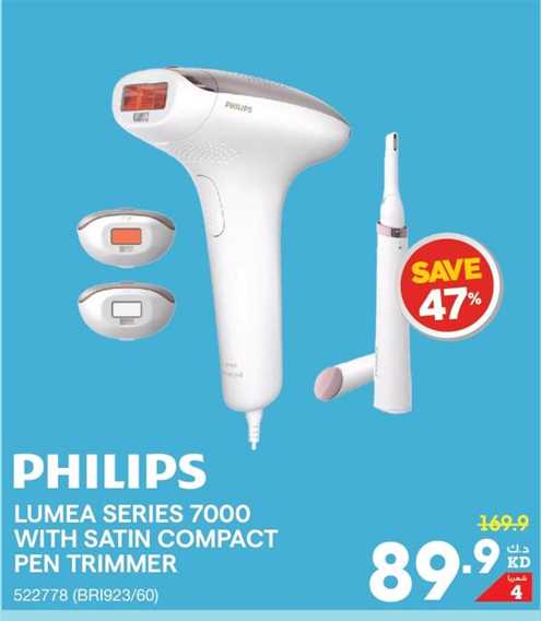 PHILIPS LUMEA SERIES 7000 WITH SATIN COMPACT PEN TRIMMER