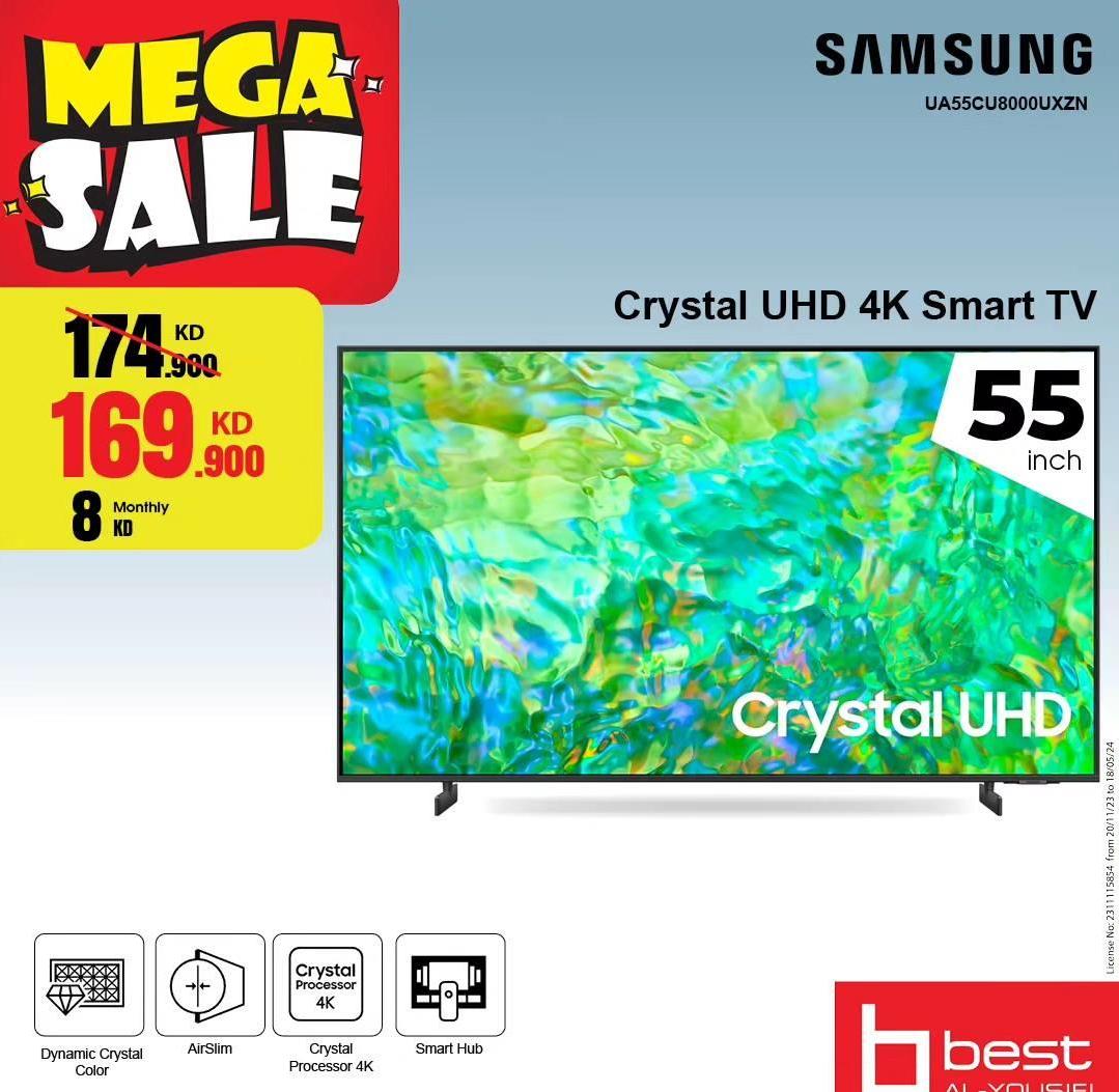 SAMSUNG UA55CU8000UXZN 55"