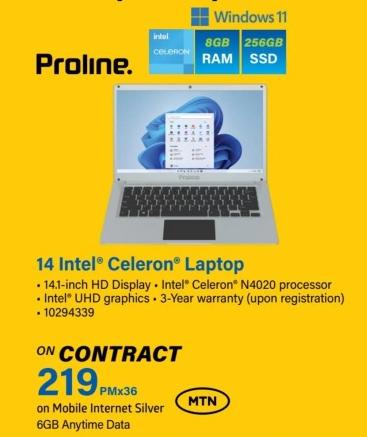 14 Intel® Celeron® Laptop