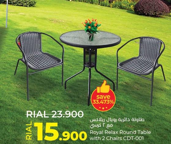 Royal Relax Round Table with 2 Chairs CDT-001