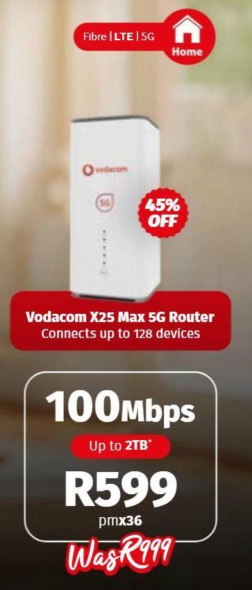 Vodacom X25 Max 5G Router 