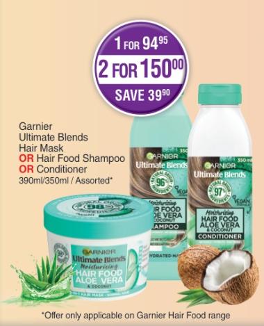 Garnier Ultimate Blends Hair Mask OR Hair Food Shampoo OR Conditioner 390ml/350ml / Assorted*