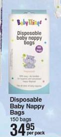 Disposable Baby Nappy Bags 150 bags