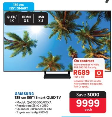 SAMSUNG 139 cm (55") Smart QLED TV