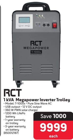 RCT 1 kVA Megapower Inverter Trolley